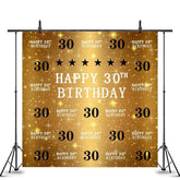 Lofaris Six Star Gold Luxury Happy 30th Birthday Backdrop